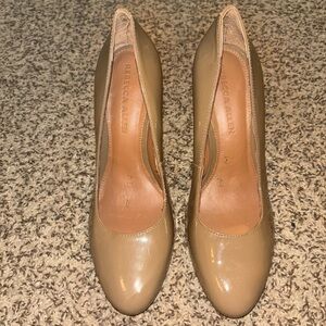 Rebecca Allen Womens Stiletto Round Toe Pumps Brown Patent Leather Size 6.5M
